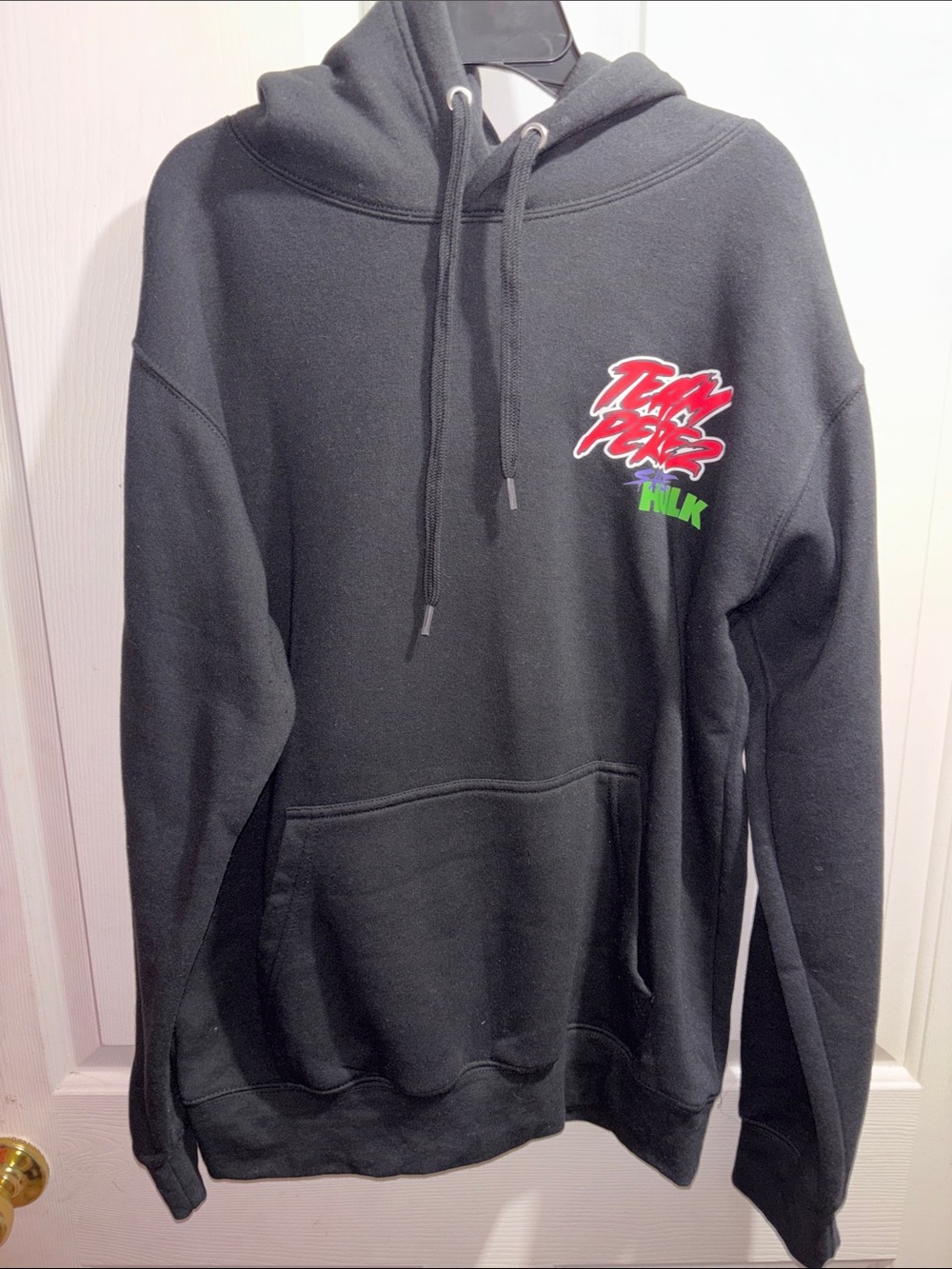 Unisex Team Perez She Hulk Graphic Pullover Hoodie with Team Perez Logo Size M